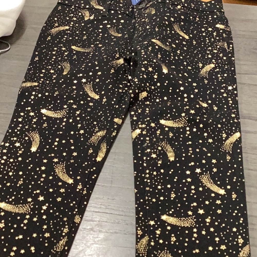 Black and Gold Star Patterned jeggins